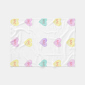 Waterverf Convo Heartz BAE Fleece Blanket Deken (Voorkant (Horizontaal))