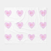 Waterverf Convo Heartz Bae Medium Fleece Blanket (Voorkant (Horizontaal))