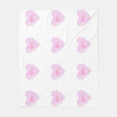 Waterverf Convo Heartz Bae Medium Fleece Blanket Deken (Voorkant)