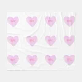 Waterverf Convo Heartz Bae Medium Fleece Blanket Deken