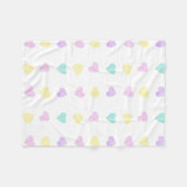 Waterverf Convo Heartz Blank pasta Fleece Deken (Voorkant (Horizontaal))