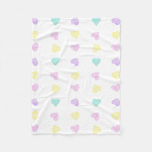 Waterverf Convo Heartz Blank pasta Fleece Deken