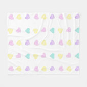 Waterverf Convo Heartz Blank pasta Fleece Deken (Voorkant (Horizontaal))