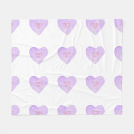 Waterverf Convo Heartz CUTE AF Fleece Blanket Deken