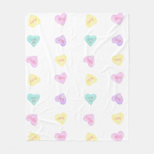 Waterverf Convo Heartz Slang Fleece Blanket (Voorkant)