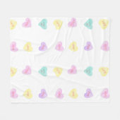 Waterverf Convo Heartz Slang Fleece Blanket (Voorkant (Horizontaal))