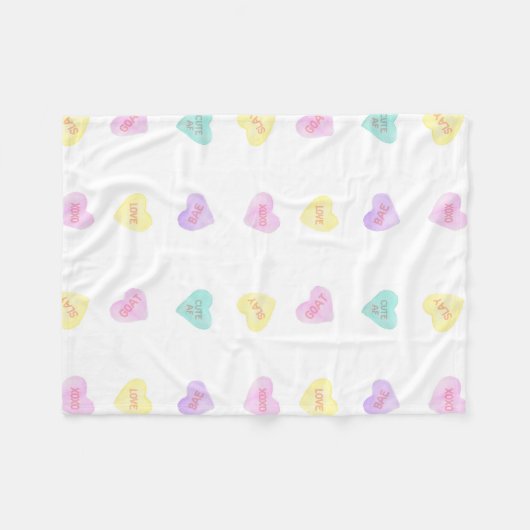 Waterverf Convo Heartz Slang Fleece Small Blanket (Voorkant (Horizontaal))
