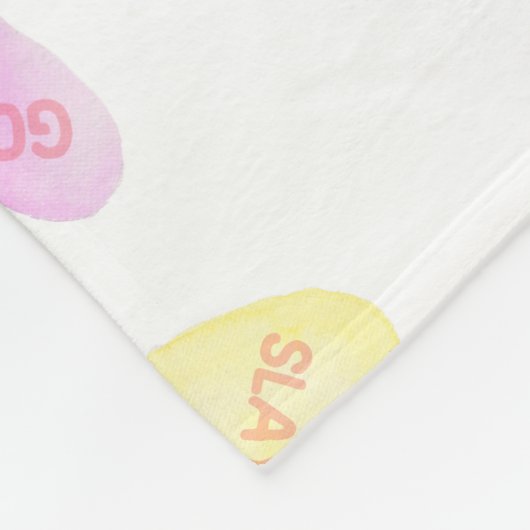 Waterverf Convo Heartz Slang Fleece Small Blanket (Hoek)