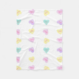 Waterverf Convo Heartz Slang Fleece Small Blanket Deken