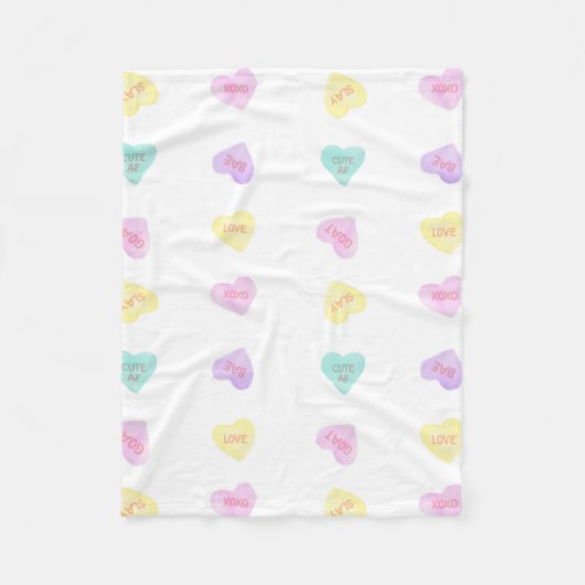 Waterverf Convo Heartz Slang Fleece Small Blanket Deken (Voorkant)