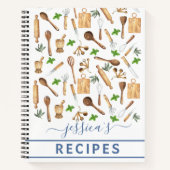 Waterverf Cookbook Ontvangt gereedschap in de bakk Notitieboek (Voorkant)
