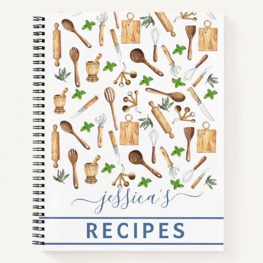 Waterverf Cookbook Ontvangt gereedschap in de bakk Notitieboek (Voorkant)