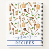 Waterverf Cookbook Ontvangt gereedschap in de bakk Notitieboek (Achterkant)