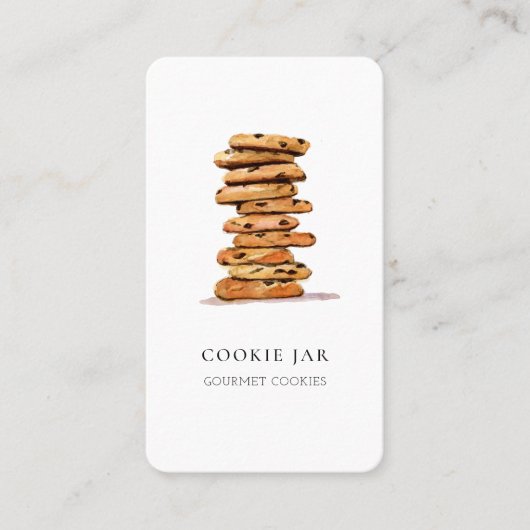 Waterverf cookie Bakkerij visitekaartje (Voorkant)