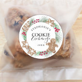 Waterverf Cookie Exchange Ronde Sticker