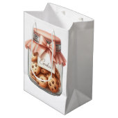 Waterverf Cookiepot – Sfeervol Winter Aesthetic Medium Cadeauzakje (Voorkant Gekanteld)