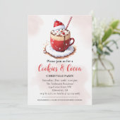 Waterverf Cookies & Cacao Kerstfeest Kaart (Staand voorkant)