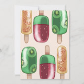 waterverf Cool Ice Popsicle Party Verjaardag Kaart (Achterkant)