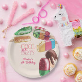 waterverf Cool Ice Popsicle Party Verjaardag Papieren Bordje (Feest)