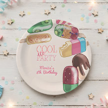 waterverf Cool Ice Popsicle Party Verjaardag