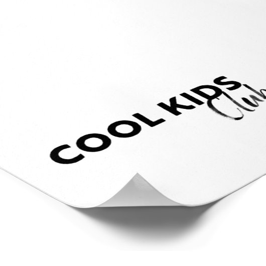 Waterverf cool kind club poster (Hoek)