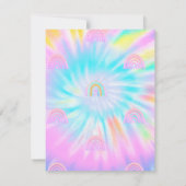 Waterverf Cool Rainbow Tie Dye Birthday Kaart (Achterkant)