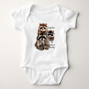 Waterverf-coördinaten samen maken we een familieof romper