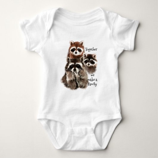 Waterverf-coördinaten samen maken we een familieof romper (Voorkant)