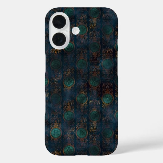 Waterverf Copper Patina Damask Pattern Case-Mate iPhone Case (Achterkant)