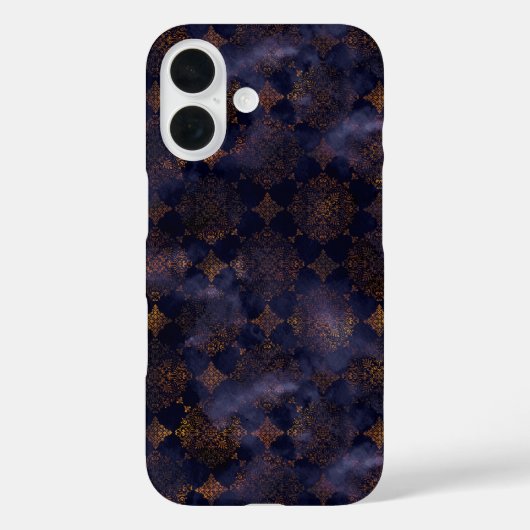 Waterverf Copper Patina Damask Pattern Case-Mate iPhone Case (Achterkant)