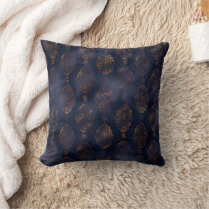 Waterverf Copper Patina Damask Pattern Kussen