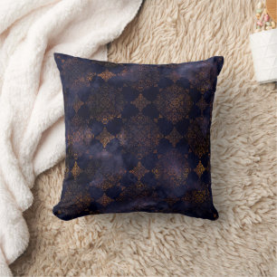 Waterverf Copper Patina Damask Pattern Kussen
