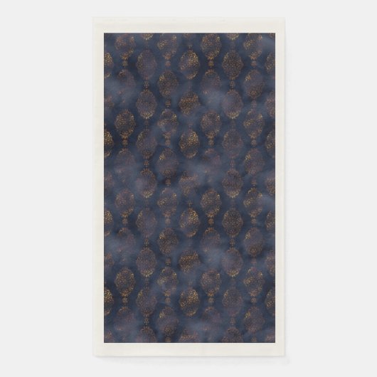 Waterverf Copper Patina Damask Pattern Servet (Voorkant)