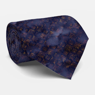 Waterverf Copper Patina Damask Pattern Stropdas