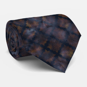 Waterverf Copper Patina Damask Pattern Stropdas