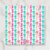 Waterverf Coquette Bow Kerstboom Bedankjes Labels (Achterkant)