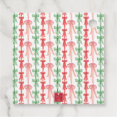 Waterverf Coquette Bow Kerstboom Bedankjes Labels (Achterkant)