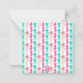 Waterverf Coquette Bow Kerstboom behuizing Notitiekaartje (Achterkant)