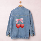 Waterverf Coquette Cherries Denim Jacket (Hangar)