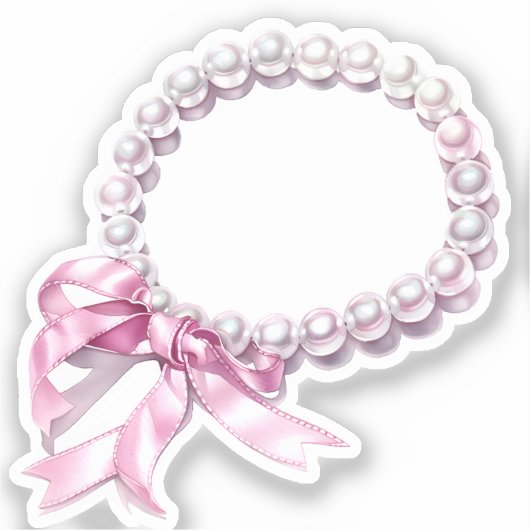 Waterverf Coquette Elementen Sticker (Voorkant)