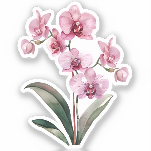 Waterverf Coquette Elementen Sticker (Voorkant)