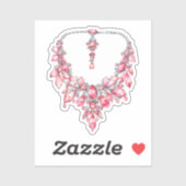 Waterverf Coquette Elementen Sticker (Vel)