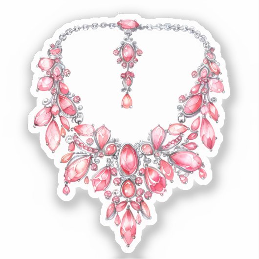 Waterverf Coquette Elementen Sticker (Voorkant)