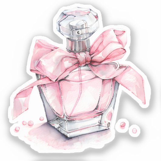 Waterverf Coquette Elementen Sticker (Voorkant)