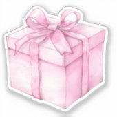 Waterverf Coquette Elementen Sticker (Voorkant)