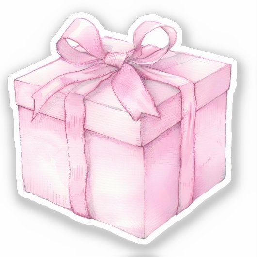 Waterverf Coquette Elementen Sticker (Voorkant)