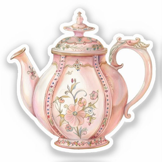 Waterverf Coquette Elementen Sticker (Voorkant)