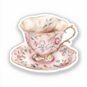 Waterverf Coquette Elementen Sticker (Voorkant)