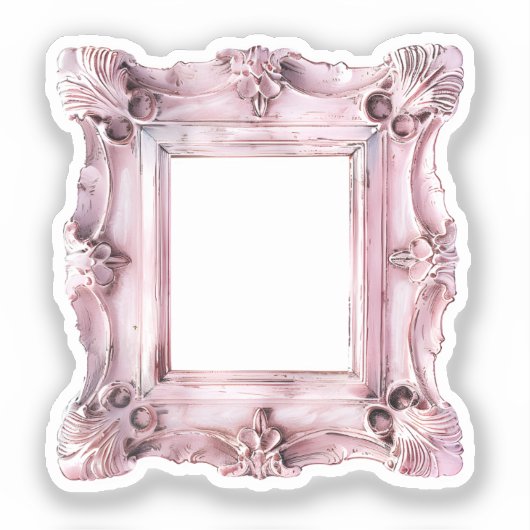 Waterverf Coquette Elementen Sticker (Voorkant)