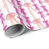 Waterverf Coquette Roze Bogen Cadeaupapier (Rol Hoek)